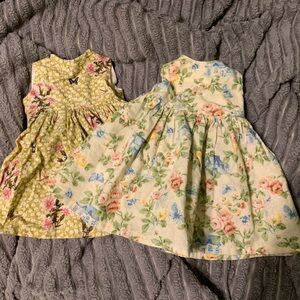 Two handmade dresses for 18 inch dolls